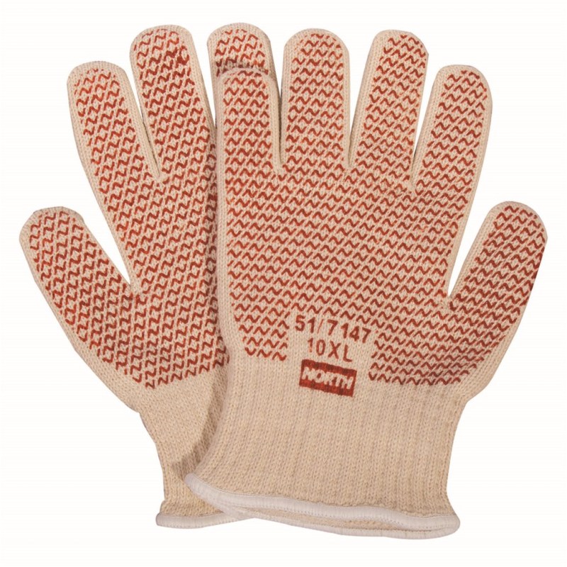 Honeywell Grip N Hot Mill 51/7147 toplootporne zaštitne rukavice bele boje sa nitrilnim tačkama