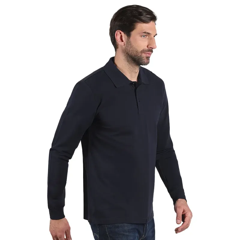EXPLODE AZZURRO II LSL, pamučna polo majica dugih rukava, 180 g/m2 - Boja: Plava| Novatex DOO