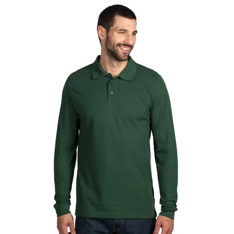 EXPLODE AZZURRO II LSL, pamučna polo majica dugih rukava, 180 g/m2 - Boja: Tamno zelena| Novatex DOO
