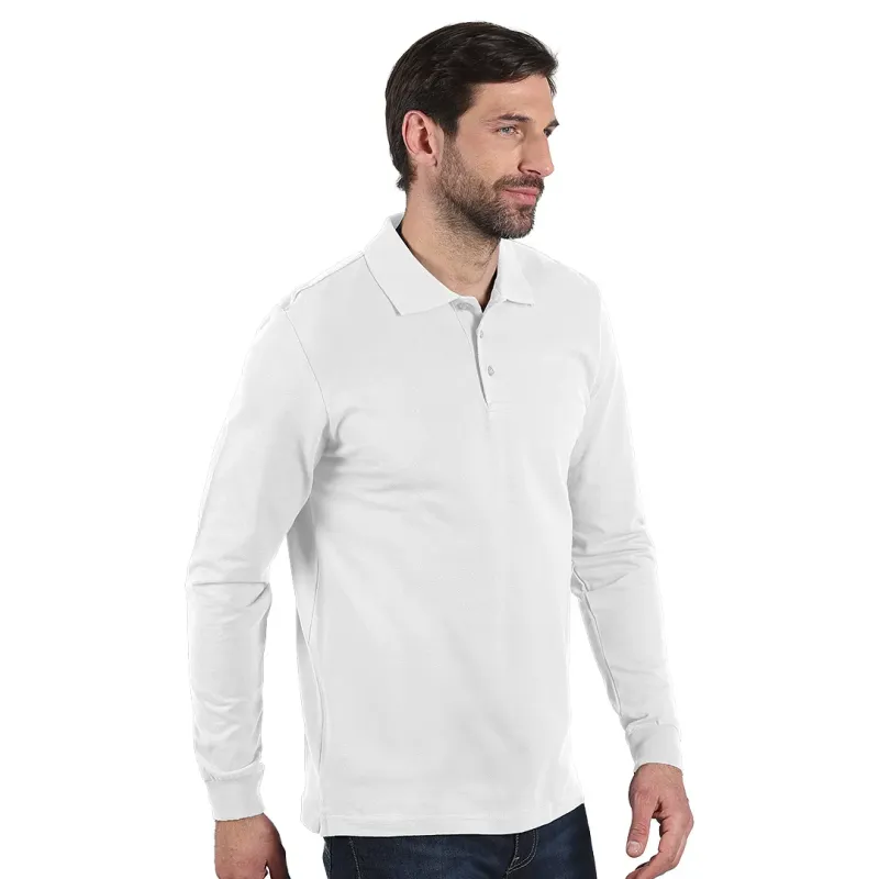EXPLODE AZZURRO II LSL, pamučna polo majica dugih rukava, 180 g/m2 - Boja: Bela| Novatex DOO