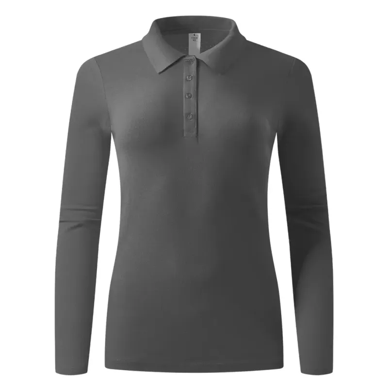 EXPLODE SUNNY LSL ženska pamučna polo majica dugih rukava 180 g m2 Tamno siva L | Novatex DOO