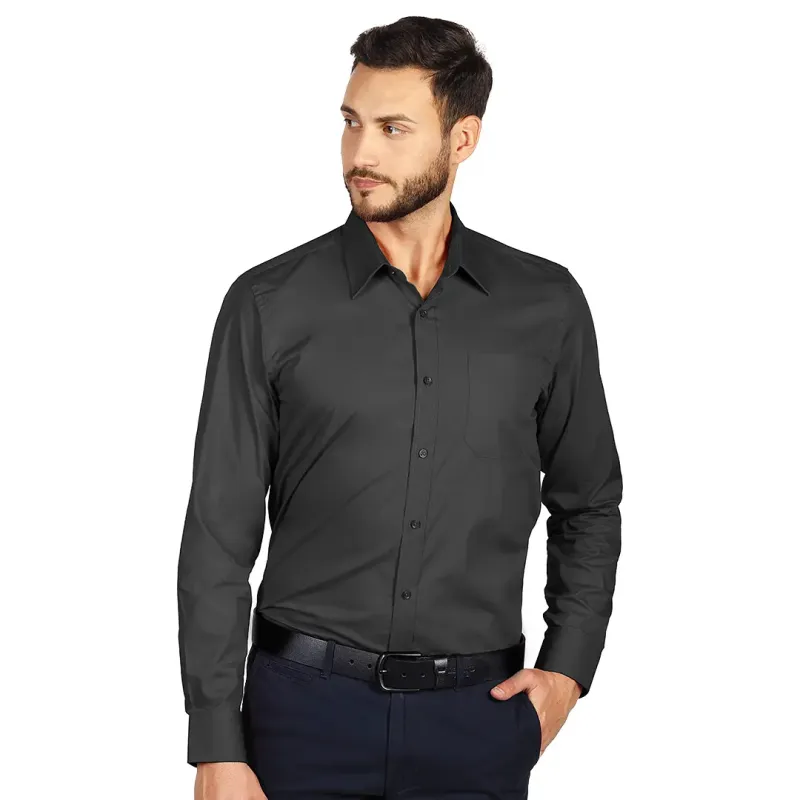 EXPLODE COMFORT LSL MEN muška pamučna košulja dugih rukava Tamno siva 3XL | Novatex DOO