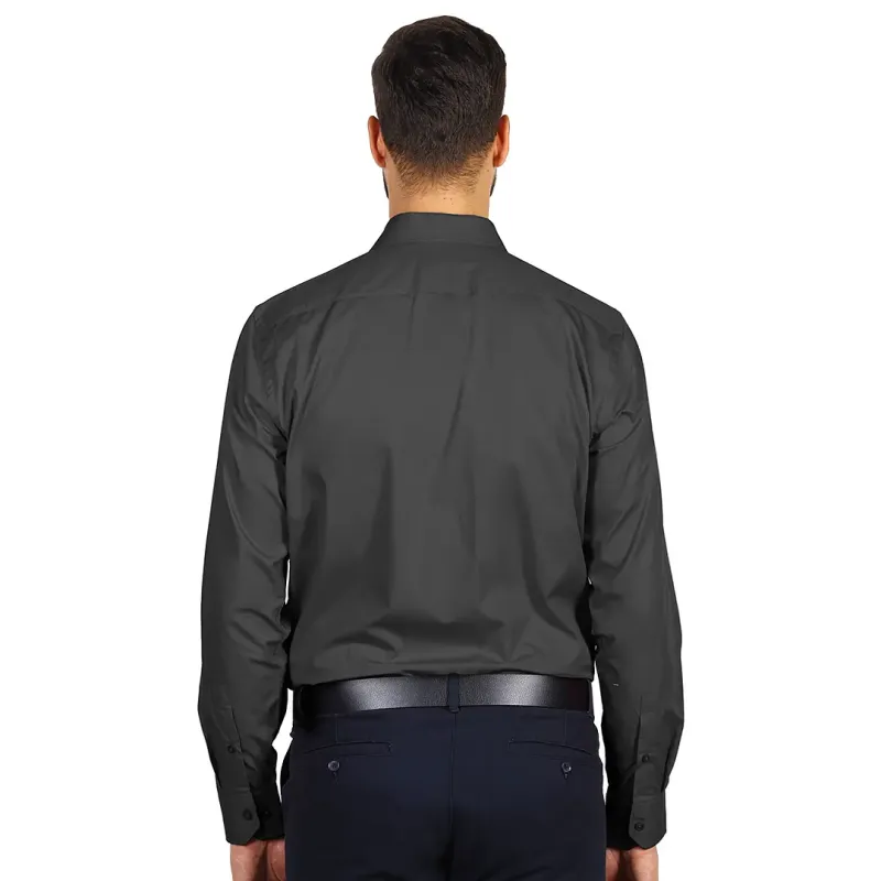 EXPLODE COMFORT LSL MEN muška pamučna košulja dugih rukava Tamno siva 3XL | Novatex DOO