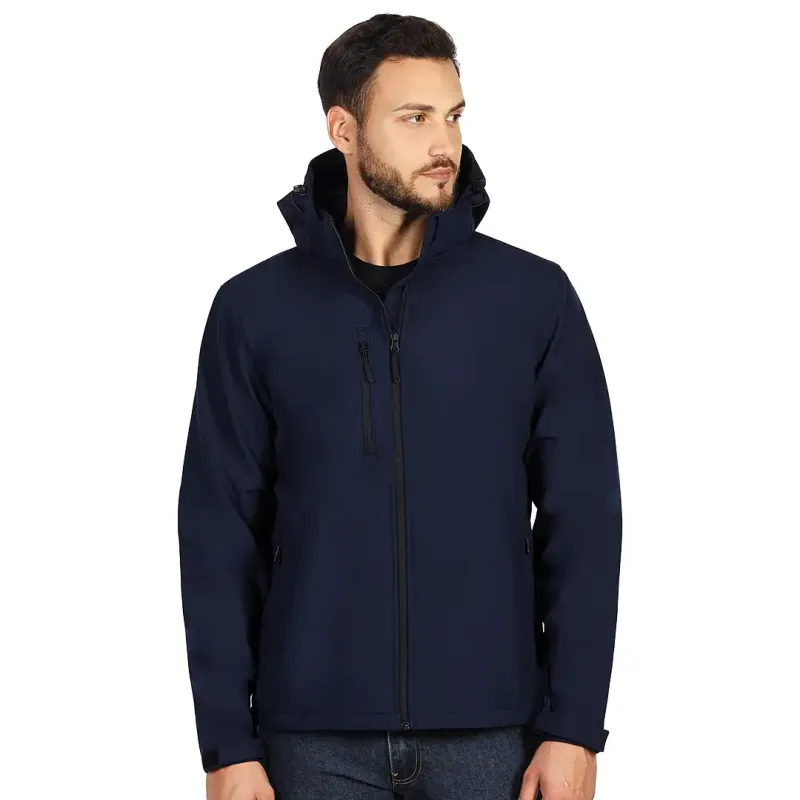 EXPLODE PROTECT MEN softshell jakna sa skidajućom kapuljačom Plava 3XL | Novatex DOO