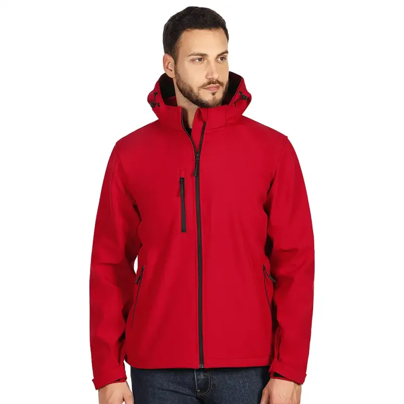 EXPLODE PROTECT MEN softshell jakna sa skidajućom kapuljačom Crvena 3XL | Novatex DOO