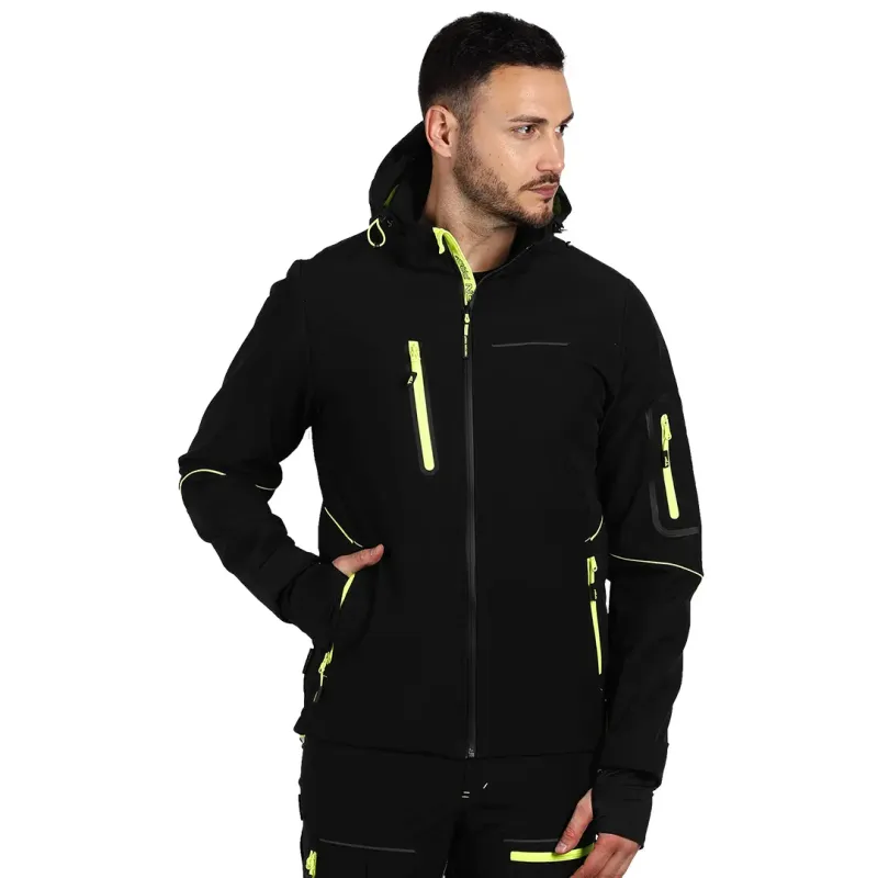 PANTHER JACKET softshell jakna sa kapuljačom, Boja: Neon žuta| Novatex DOO