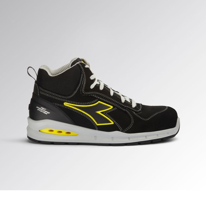 Diadora RUN NET AIRBOX MID S3S FO SR zaštitne cipele, poluduboke, crne – isporuka 1–5 dana | Novatex DOO