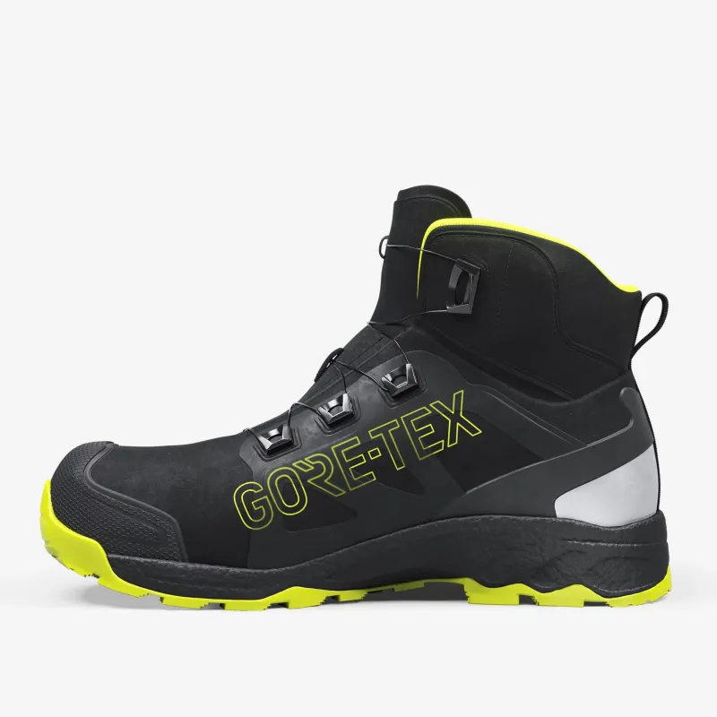 Solid Gear Prime GTX Mid S3 WR HRO ESD - duboke zaštitne cipele, crna i žuta boja, GORE-TEX i BOA sistem