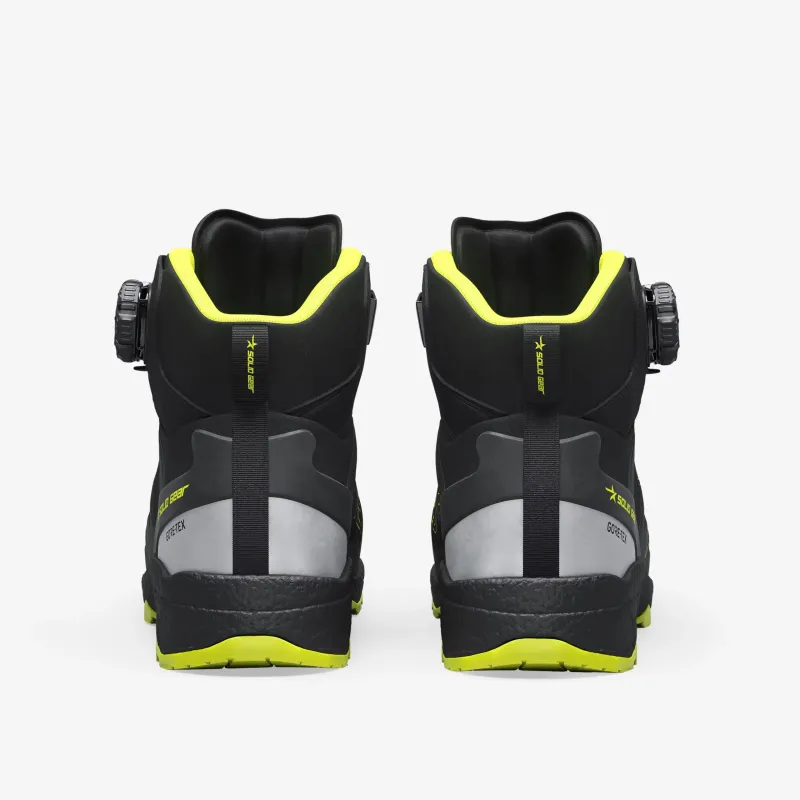 Solid Gear Prime GTX Mid S3 WR HRO ESD - duboke zaštitne cipele, crna i žuta boja, GORE-TEX i BOA sistem