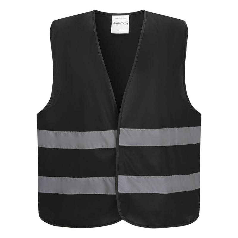 Glow Color Radni Prsluk Visoka Vidljivost Crna 4