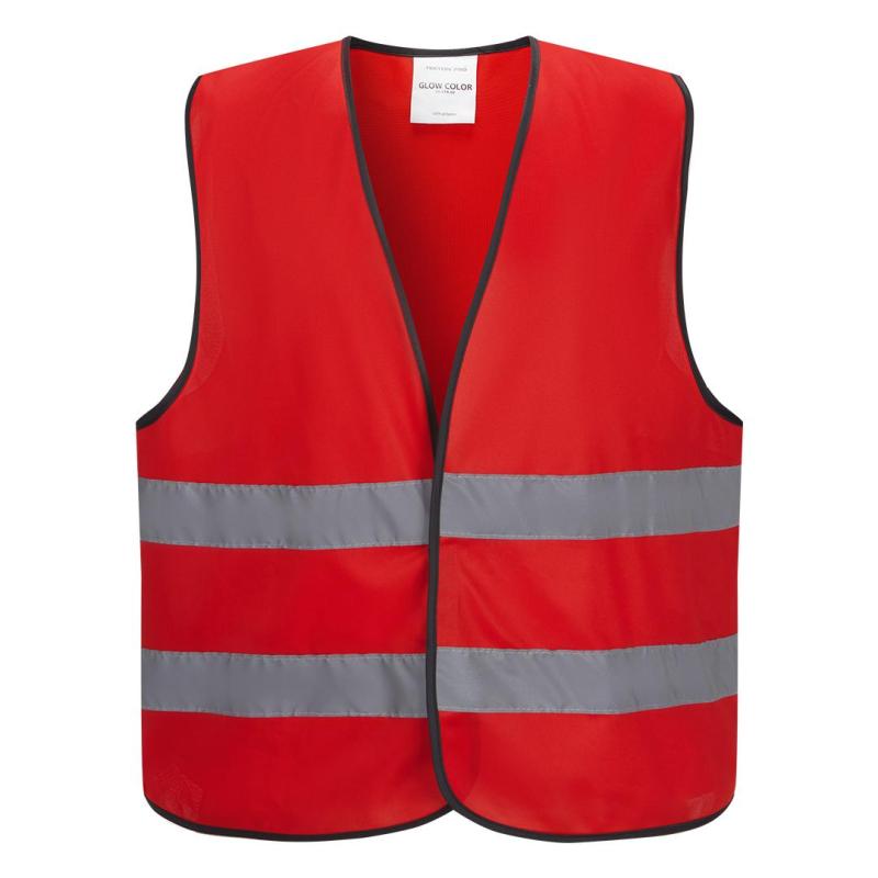 Glow Color Radni Prsluk Visoka Vidljivost Crvena 4