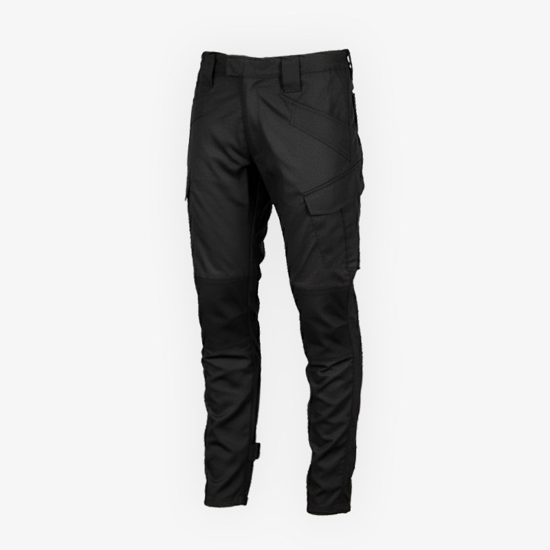 Kvazar crne radne pantalone od ripstop tkanine sa pojačanim kolenima