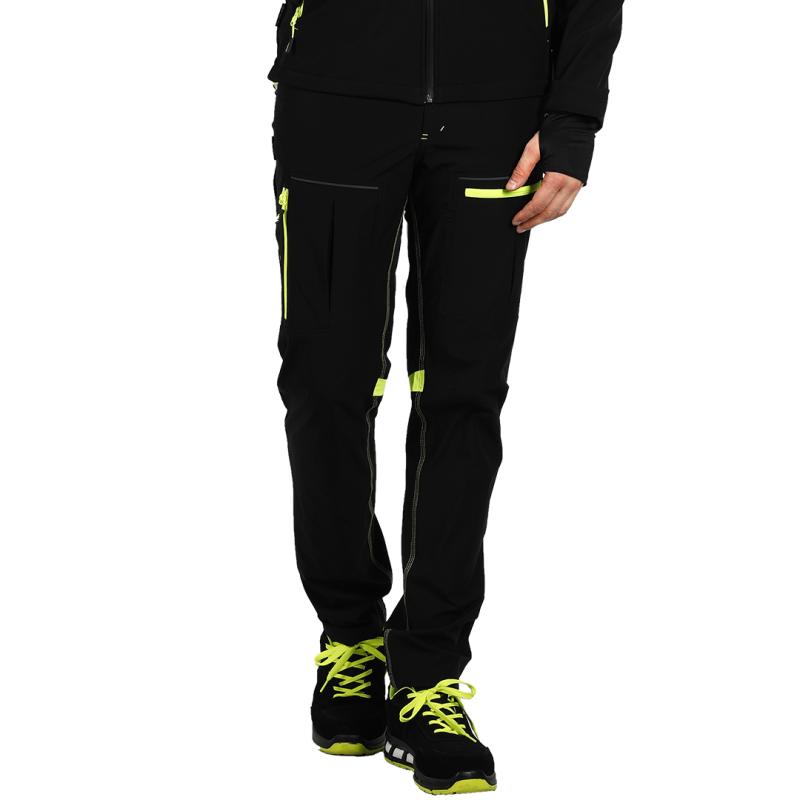 Panther Pants S Elasticne Radne Pantalone Neon Zute 001