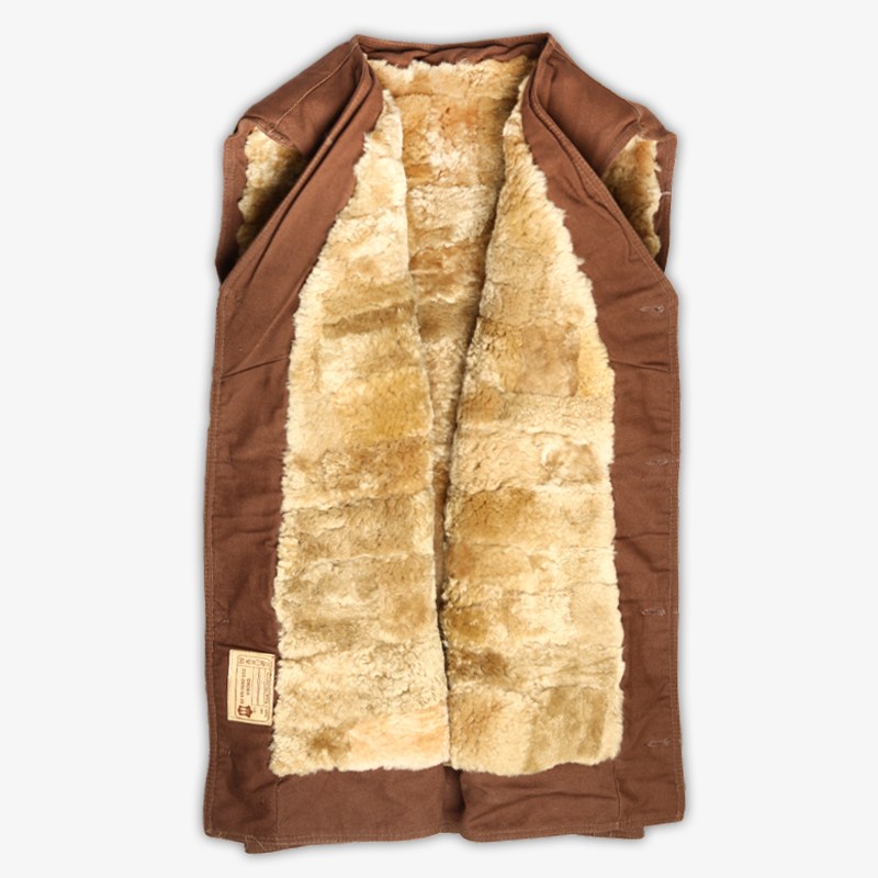 Novatex prsluk sa prirodnim jagnjećim krznom – topli radni prsluk od pamuka