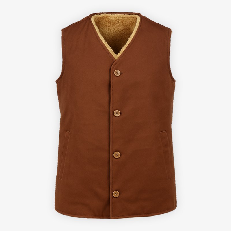 Novatex prsluk sa prirodnim jagnjećim krznom – topli radni prsluk od pamuka